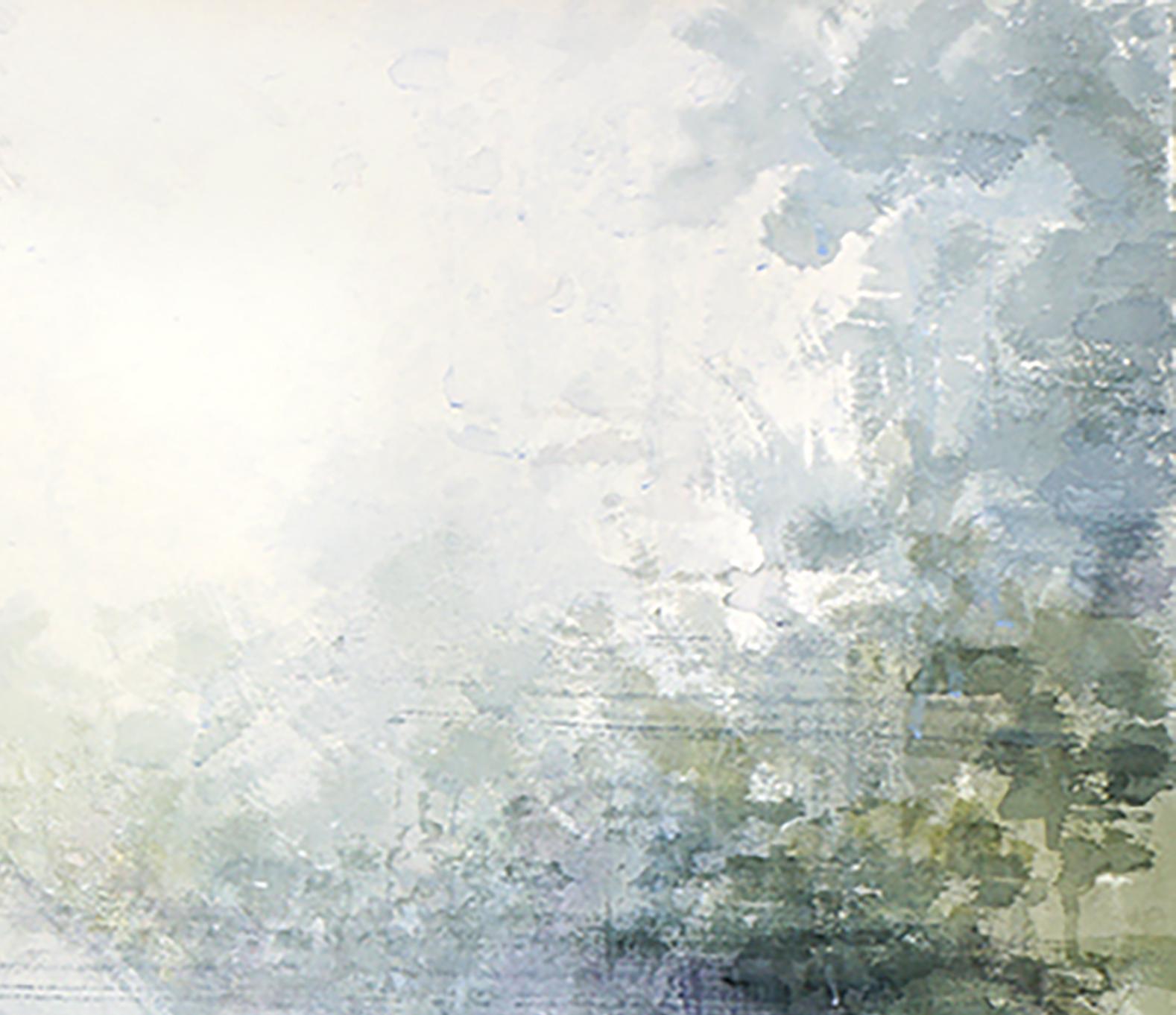 Misty Path I - 21st Century, Contemporary, Landscape, Watercolor on Paper - Gray Landscape Painting by Ekaterina Smirnova