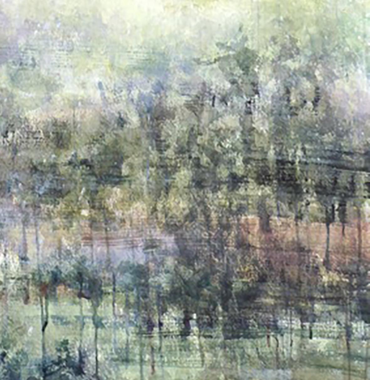 Donagh's Dream 3 - 21e siècle, contemporain, paysage, aquarelle sur papier - Gris Landscape Art par Ekaterina Smirnova