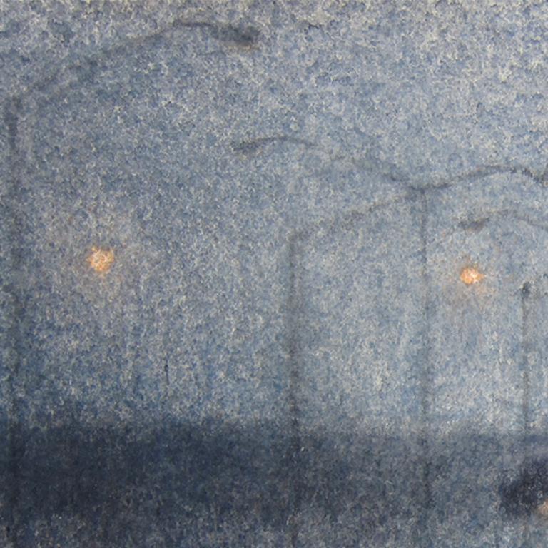 Giro a la derecha hacia el crepúsculo - Siglo XXI, Contemporáneo, Paisaje, Acuarela, Papel en venta 1