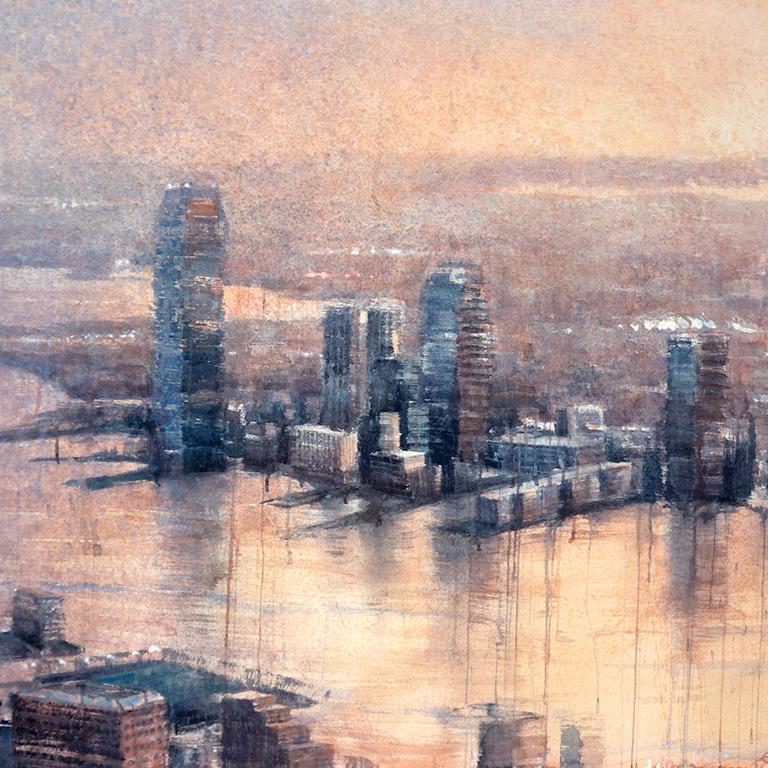 NY und NJ – 21. Jahrhundert, Zeitgenössisch, Landschaft, Aquarell auf Papier – Art von Ekaterina Smirnova