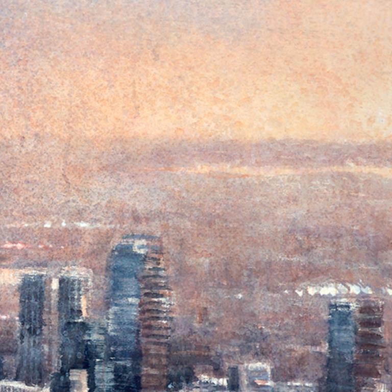 NY and NJ - 21st Century, Contemporary, Landscape, Watercolor on Paper - Brown Landscape Art by Ekaterina Smirnova