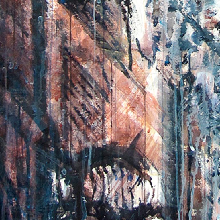 Diagonal II - XXI secolo, Contemporaneo, Architettura, Acquerello su carta in vendita 1