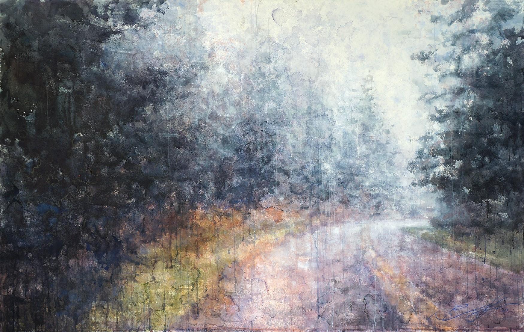 Blue Ridge - 21st Century, Contemporary, Landscape, Watercolor on Paper