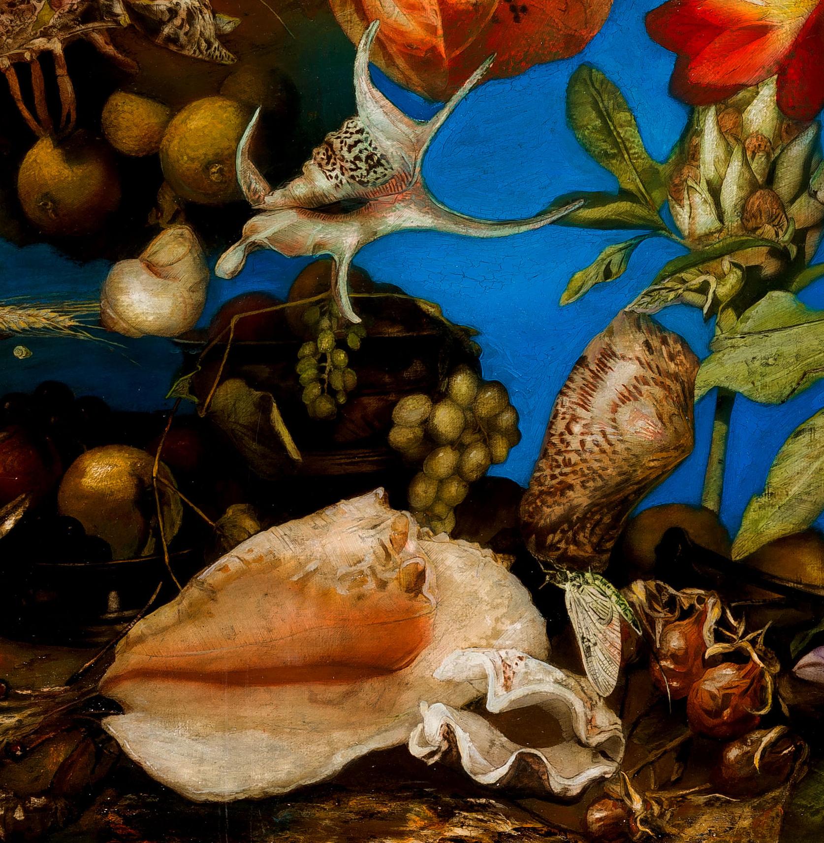 Albergue Garten – 21. Jahrhundert, Zeitgenössisches, figürliches Gemälde, Öl auf Leinwand im Angebot 3