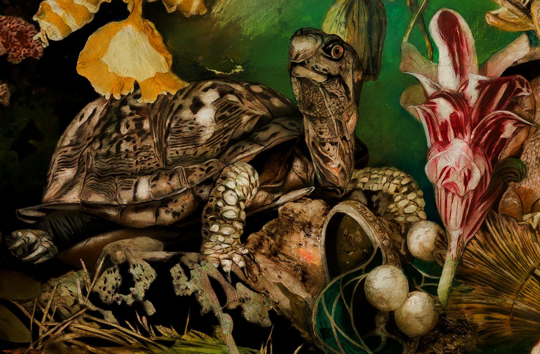 El primer amor es como un acuario - Siglo XXI, Contemporáneo, Pintura al óleo figurativa en venta 3