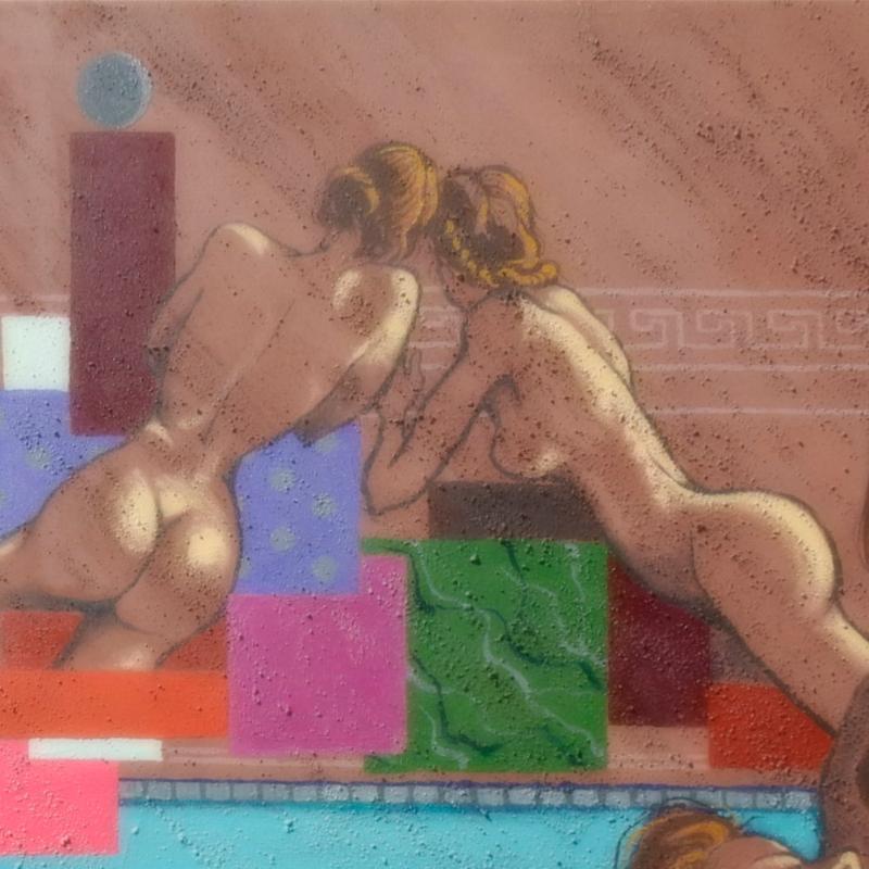 El Baño - 21st Century, Contemporary, Acrylic on Canvas, Nude Painting 1