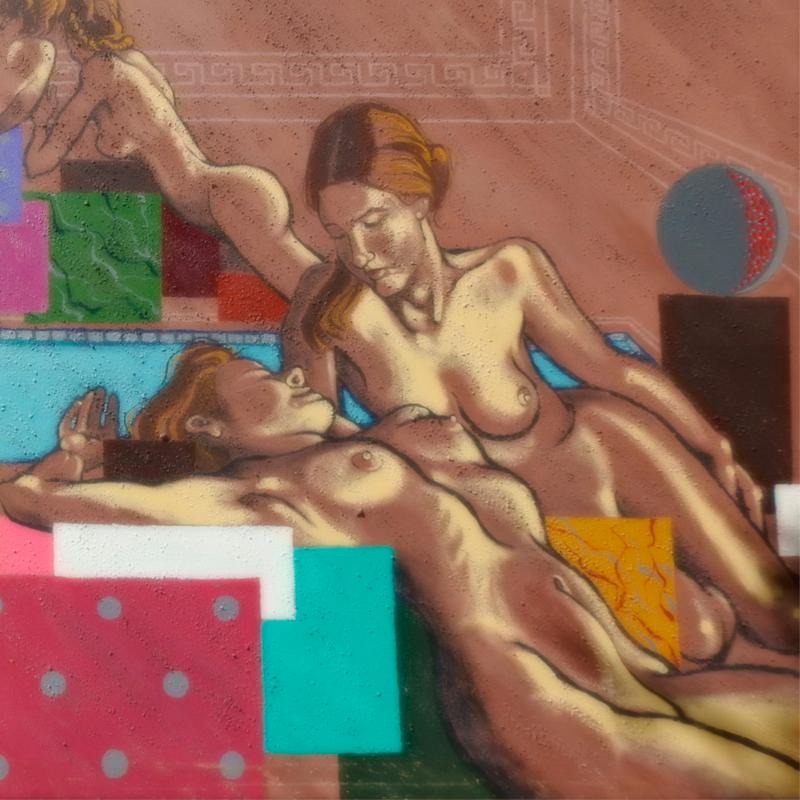 El Baño - 21st Century, Contemporary, Acrylic on Canvas, Nude Painting 2