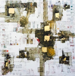 Important Style - 21st Century, Contemporary, Abstract Painting, Gold Leaf