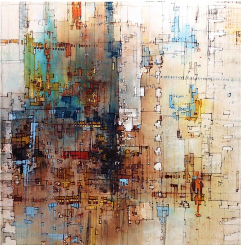 Trimix - 21st Century, Contemporary, Abstract Painting, Acrylic, Oil