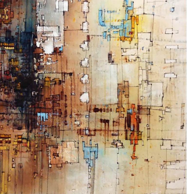 Trimix - 21st Century, Contemporary, Abstract Painting, Acrylic, Oil For Sale 3