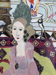 The British Aristocracy - 21st Cent, Contemporary, Figurative Painting, Charcoal