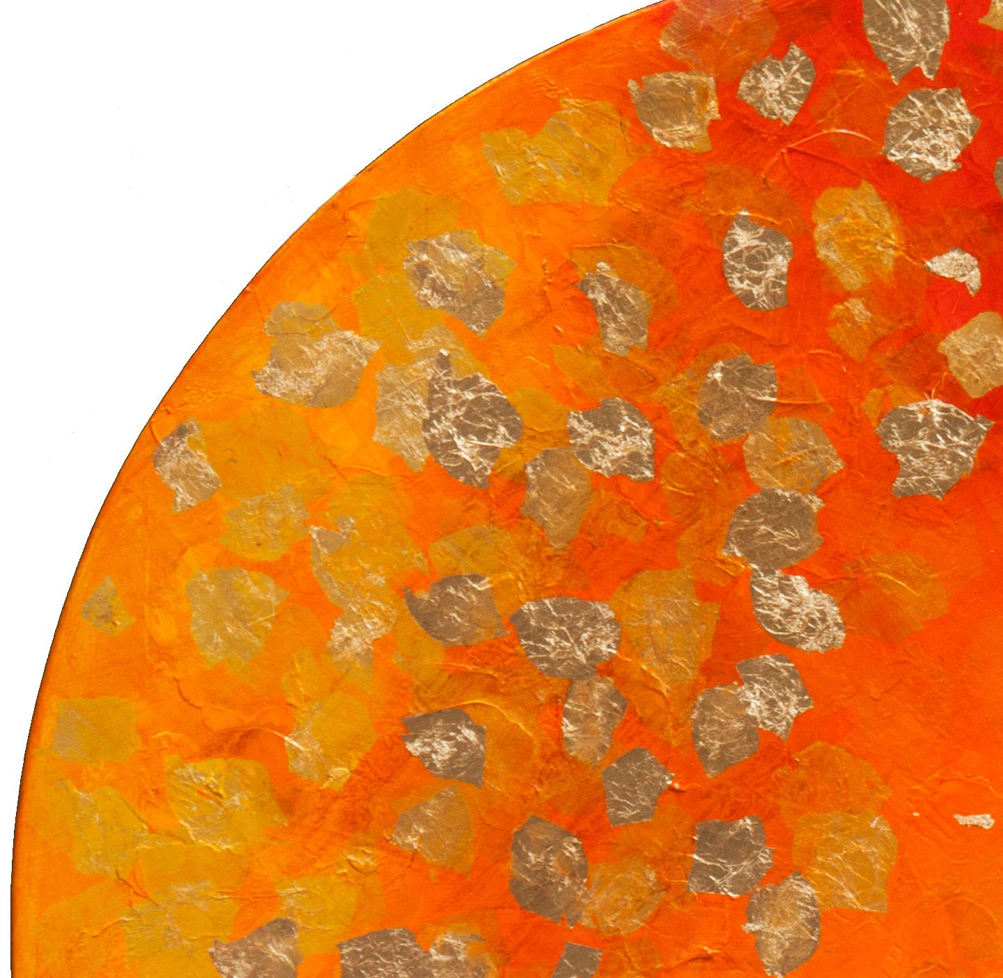 Spring Leaves - 21st Century, Contemporary, Abstract Painting, Gold Leaf 4