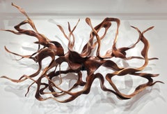 Labyrinth - 21st Century, Contemporary, Abstract Sculpture, Mahogany Wood, Roots