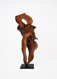 Nova - 21st Century, Contemporary, Abstract Sculpture, Mahogany Wood, Roots