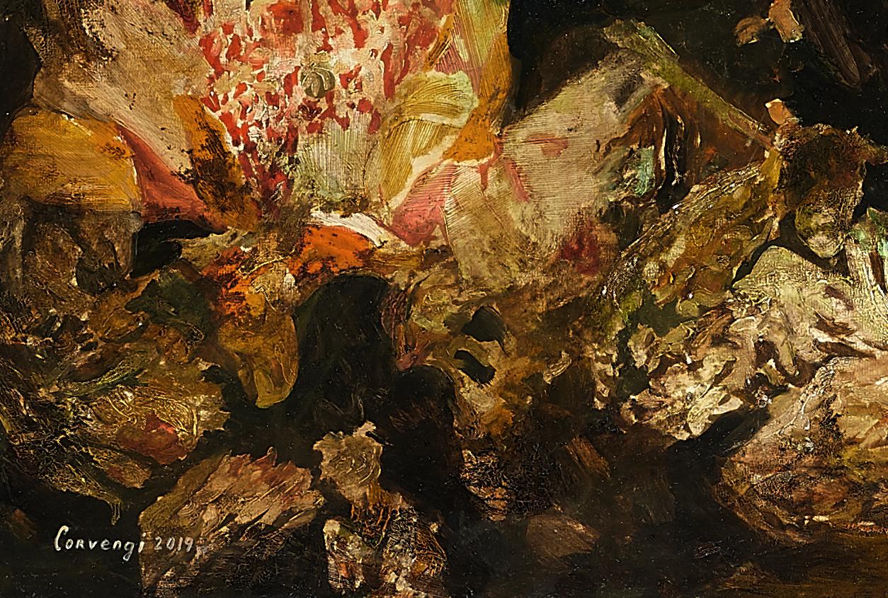 Deux tigres - 21e siècle, Contemporain, Peinture figurative, Huile sur toile 5
