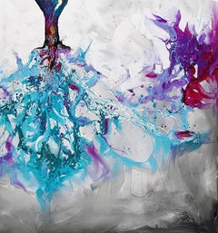 Nourished From The Roots - 21st Century, Contemporary Painting, Tree, Graffiti