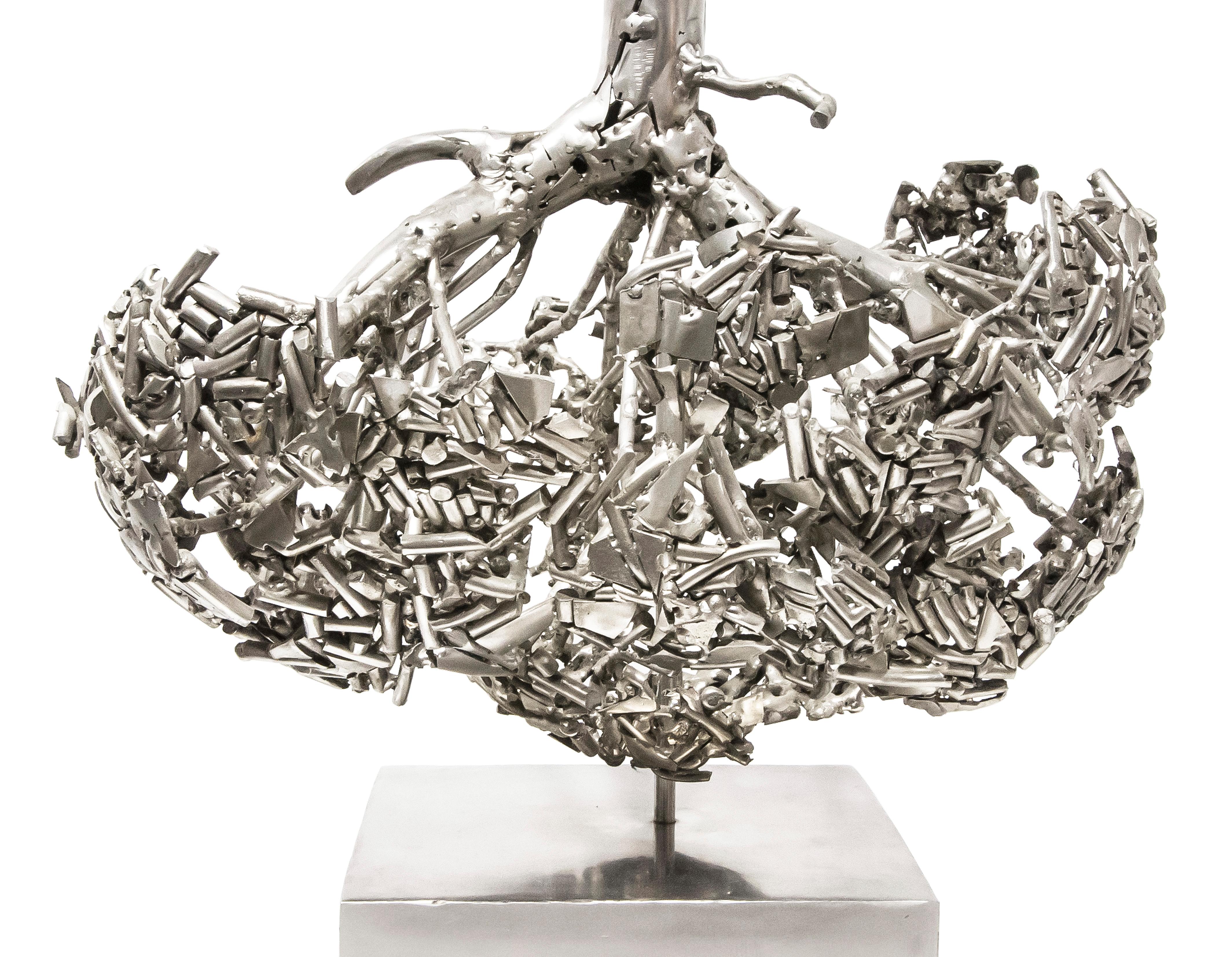 Invertido rbol - 21e siècle, contemporain, sculpture figurative, acier, arbre - Contemporain Sculpture par Jordi Díez Fernández