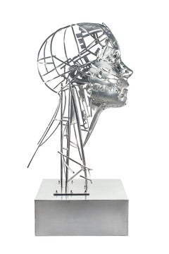 Pax - 21st Century, Contemporary, Figurative Sculpture, Steel, Portrait