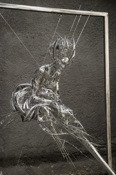 Tribute To Lita Cabellut - 21st Cent, Contemporary, Figurative Sculpture, Steel