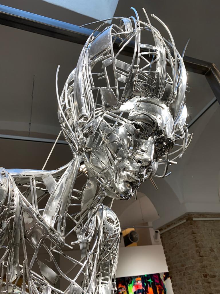 Tribute To Lita Cabellut - 21st Cent, Contemporary, Figurative Sculpture, Steel 2