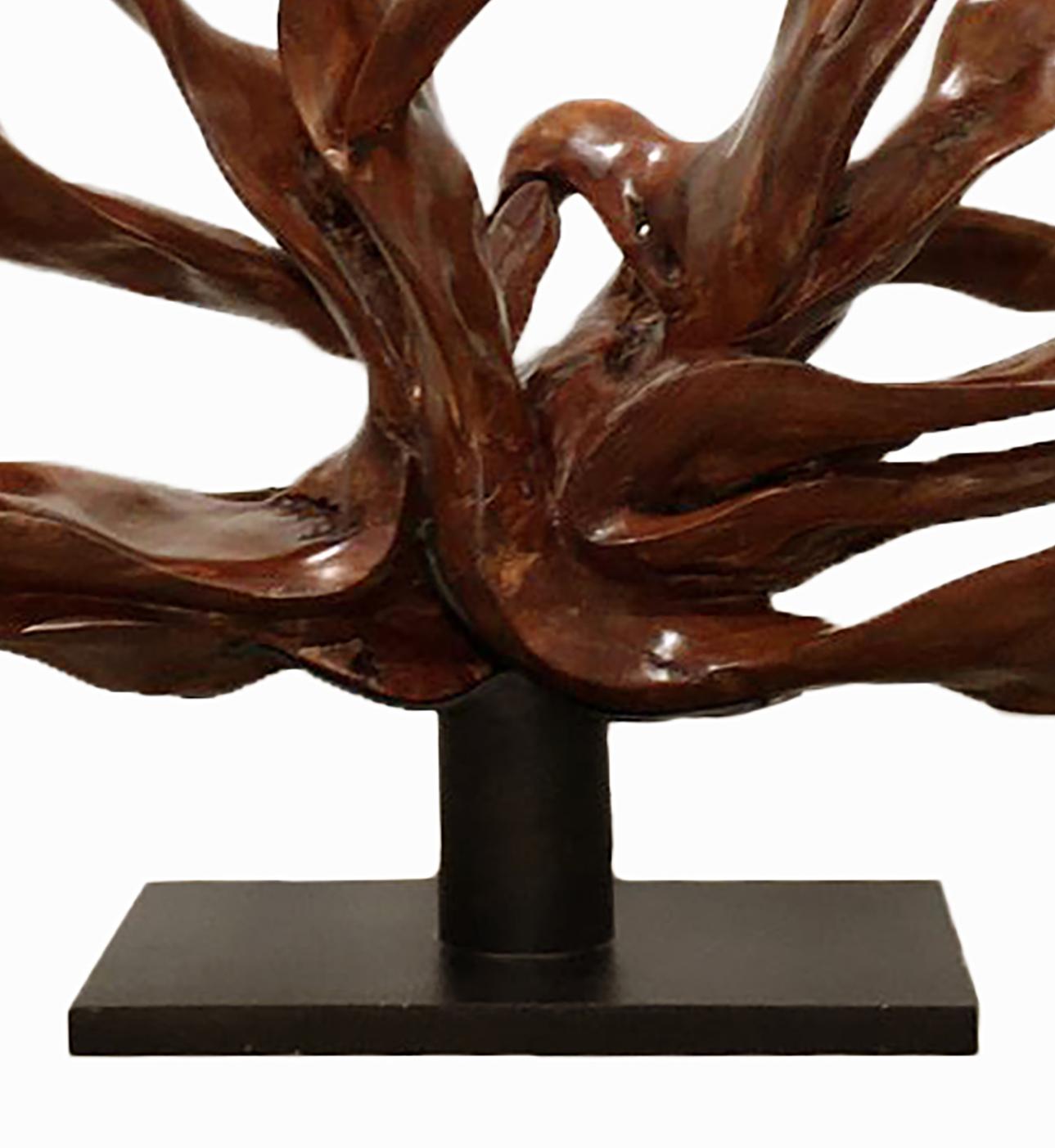 Radiance - 21st Century, Contemporary, Abstract Sculpture, Lychee Wood, Roots 5