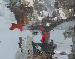 Charred Red - 21st Cent, Contemporary, Figurative, Abstract Painting, Portrait