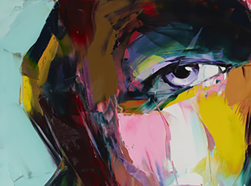 Sans titre 623 - 21e siècle, contemporain, figuratif, peinture à l'huile, portrait, pop - Painting de Françoise Nielly