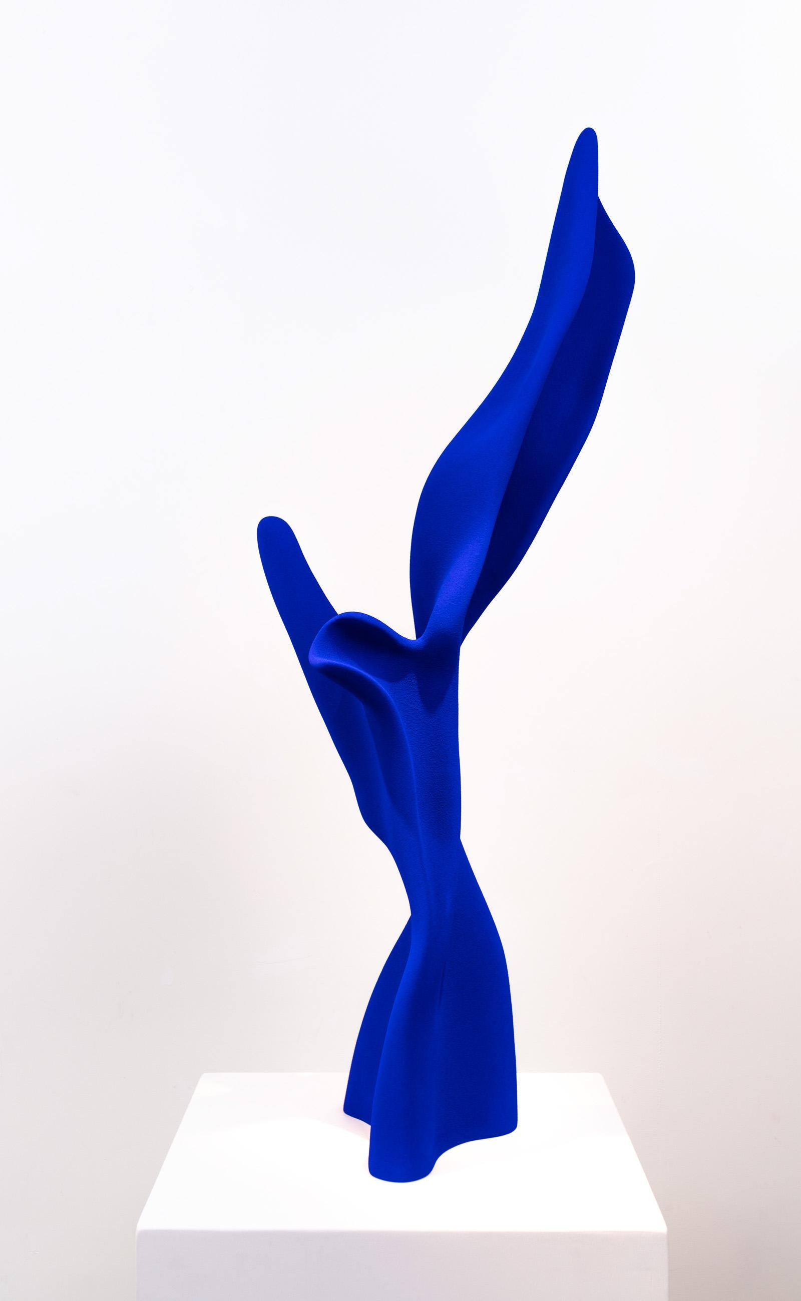 Samuel Dejong Abstract Sculpture - Blue Victory - 21st Century, Contemporary, Sculpture, Abstract, Acrylic Cast