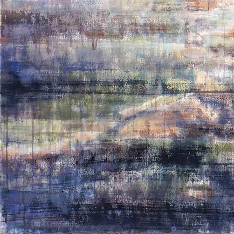 Hazy Landscape 1 - 21st Century, Contemporary, Landscape, Watercolor on Paper - Painting by Ekaterina Smirnova