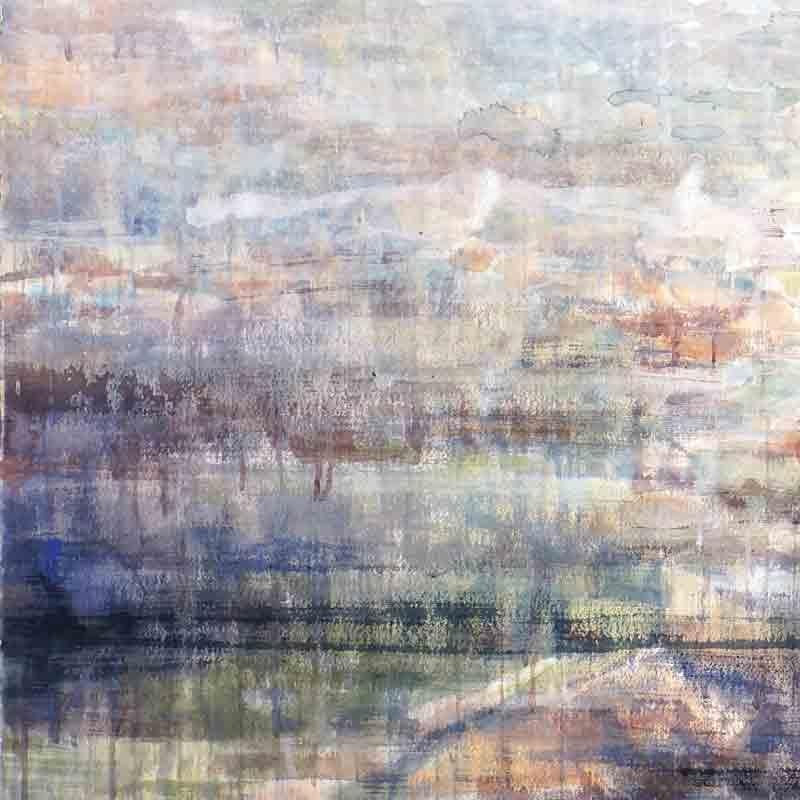 Hazy Landscape 1 - 21st Century, Contemporary, Landscape, Watercolor on Paper For Sale 1