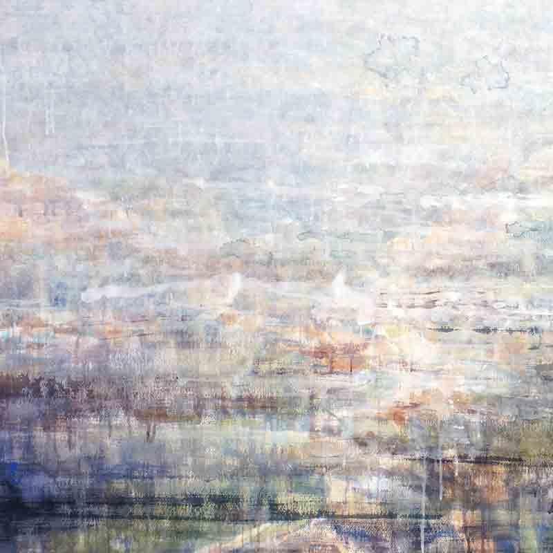 Hazy Landscape 1 - 21st Century, Contemporary, Landscape, Watercolor on Paper For Sale 2