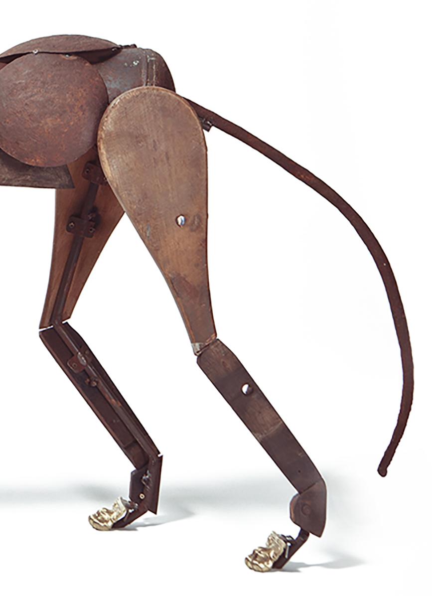 Guepardo - 21st Century, Contemporary Sculpture, Figurative, Recycled Objects - Brown Figurative Sculpture by Miquel Aparici