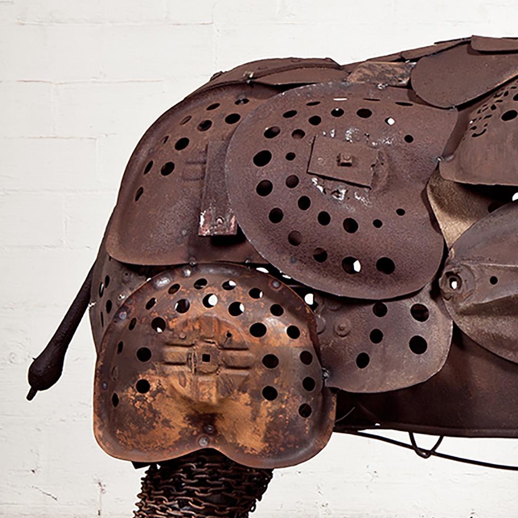 Miquel Aparici's sculptures are surprising assemblages made from old objects that had other uses in the past, and which the artist recovers and uses in a creative and ingenious way. The result is an original collection of unusual animals that test
