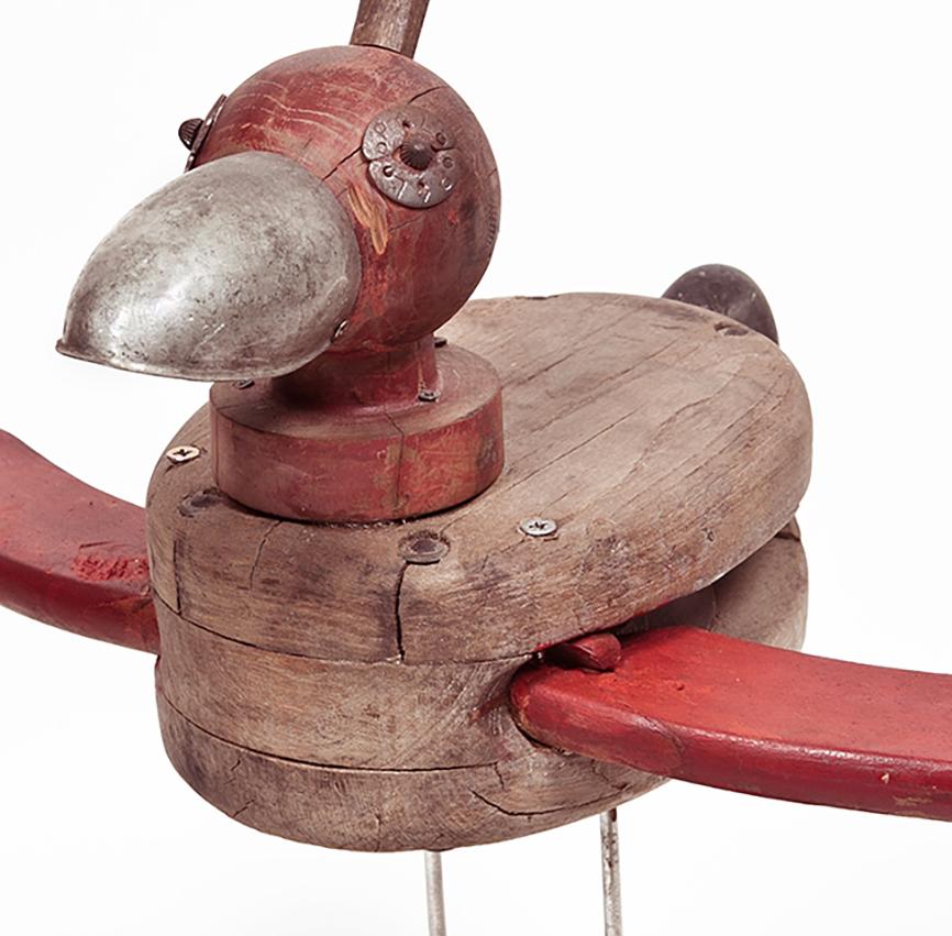 Pájaro De Mallorca - 21st Century, Contemporary Sculpture, Figurative, Recycling - Brown Figurative Sculpture by Miquel Aparici
