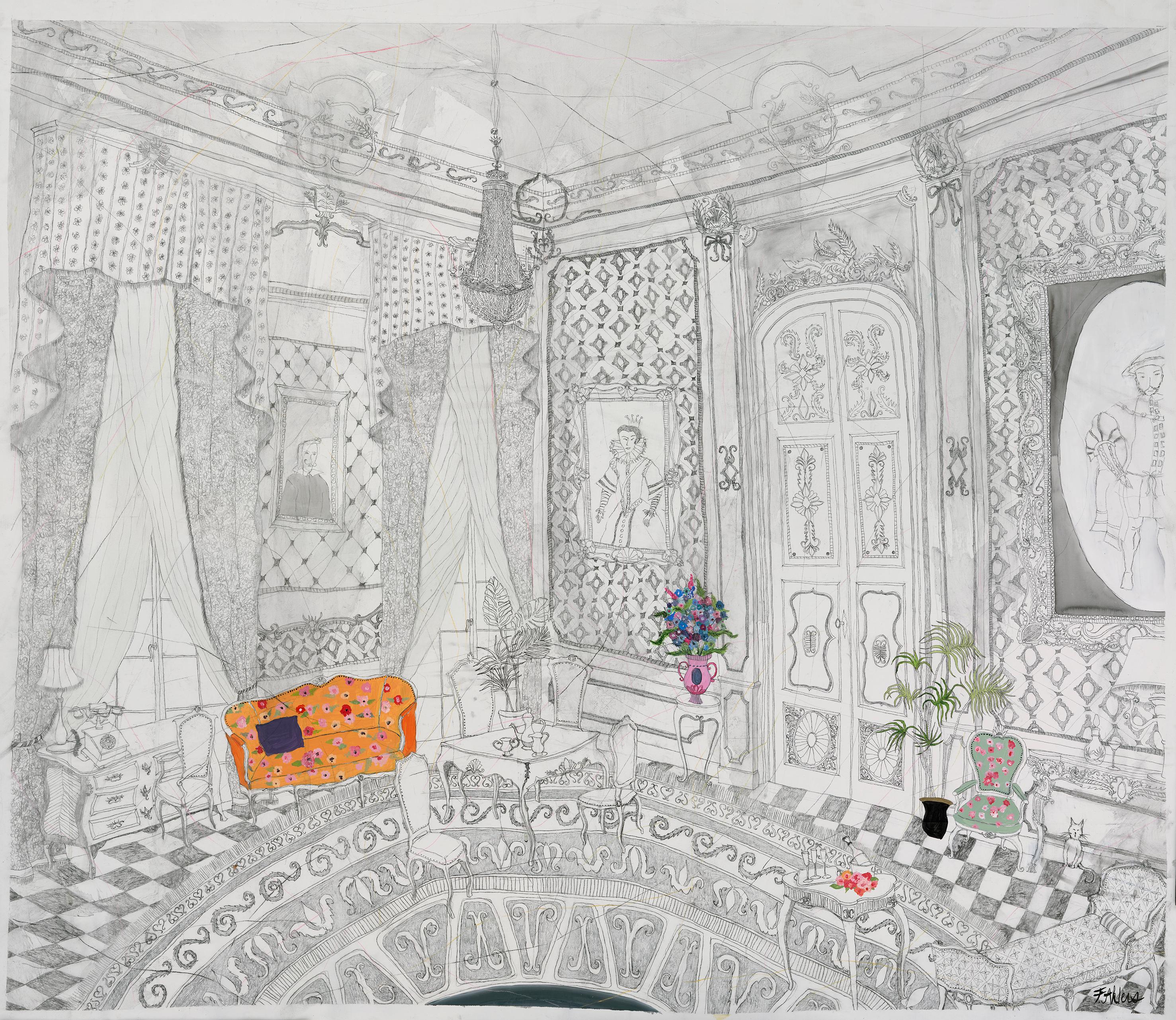 The Royal Imperial - Siglo XXI, Contemporáneo, Dibujo figurativo, Carboncillo
