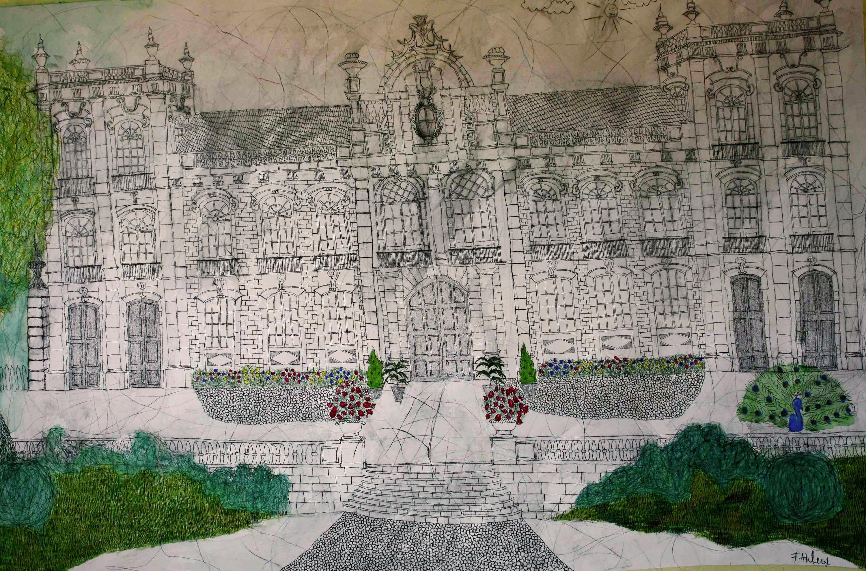 El Gran Jardín - Siglo XXI, Contemporáneo, Dibujo figurativo, Carboncillo