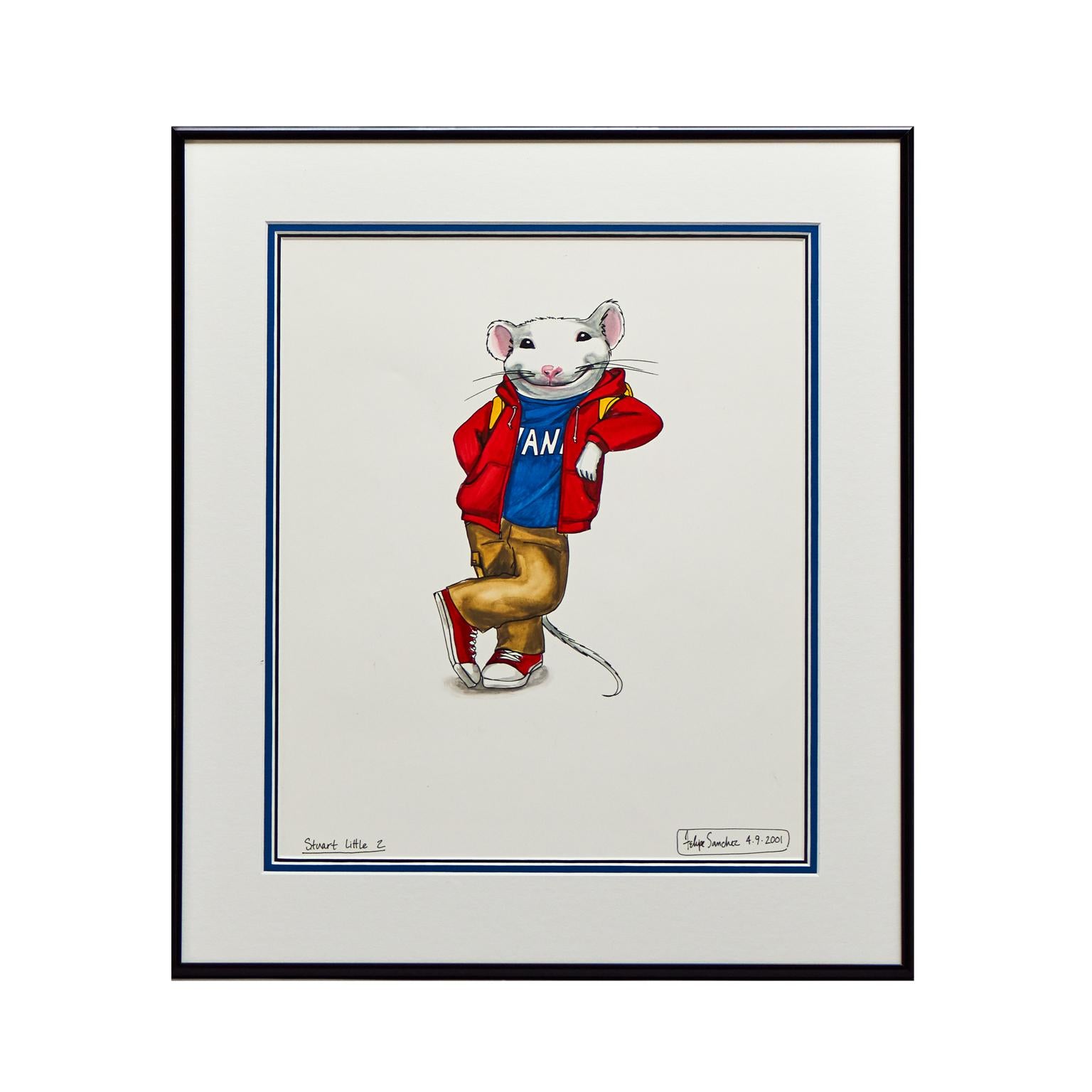 Unknown Animal Art - Stuart Little 2 Concept Drawing - Playing it  Cool 2, Signed by artist -Pop Art