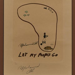 Muhammad Ali (WFUNA) Serigraph Titled 'Freedom' - Hand-drawn and signed by Ali