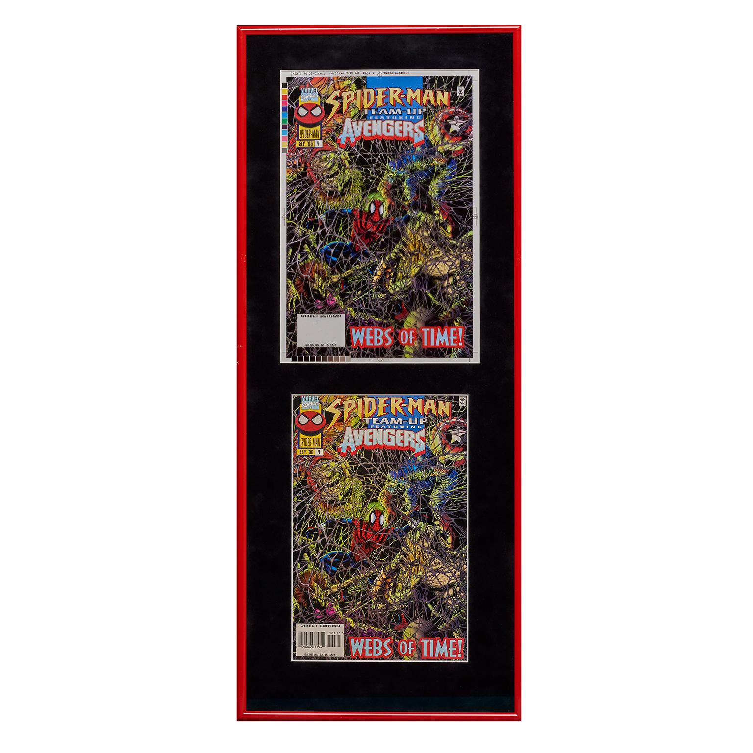 Spider Man And The Avengers Vol. 1 (4)  Framed Separations - Pop Art, Marvel - Mixed Media Art by George Perez