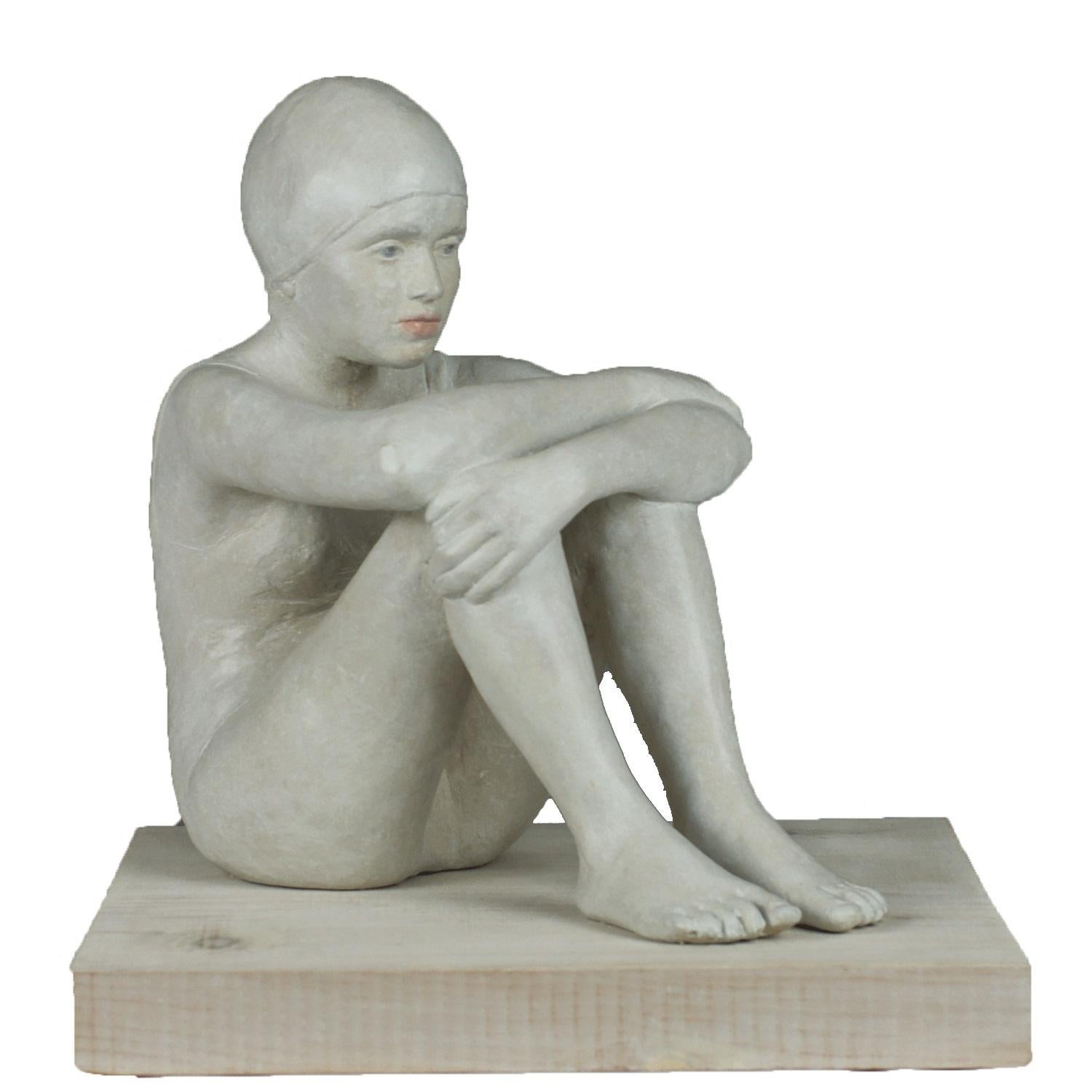 Isabelle Corniere Figurative Sculpture - Silence