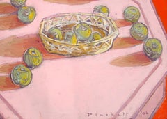 Vases & Apples 1, Joseph Plaskett, Oil on Canvas