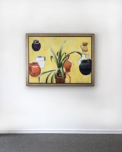 Clivia and Pots, Joseph Plaskett, Oil on Canvas