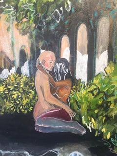 Original Painting by Michelle Nguyen, Siege, Oil and Pastel on Canvas