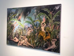 Original Painting by Michelle Nguyen, Six Sisters, Oil and Pastel on Canvas
