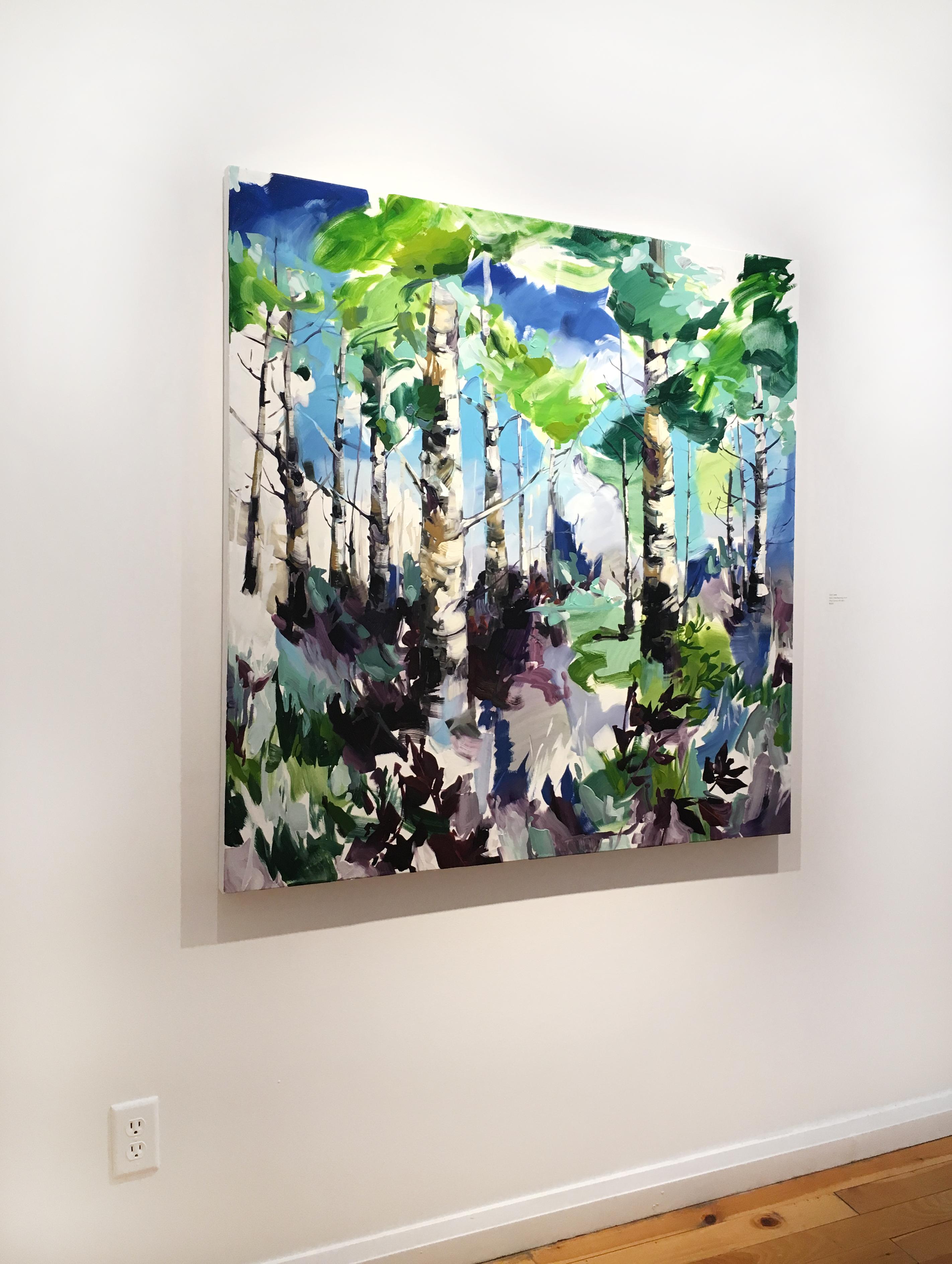 Creed's oil paintings reveal swatches of canvas, and incorporate spontaneous gestural, textured painting with instances of both varnished and matte surfaces. Works can be hung framed or unframed.

Cori Creed is an established West Coast Canadian