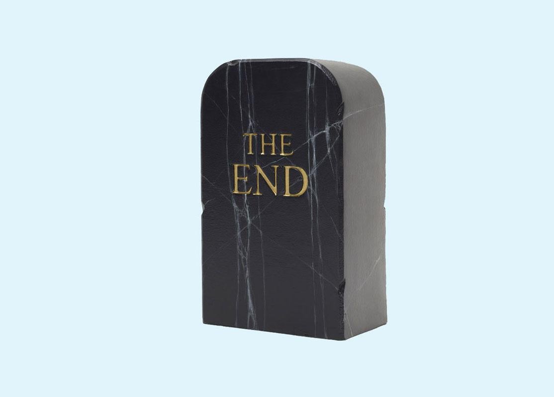 The End (black) - Art by Maurizio Cattelan