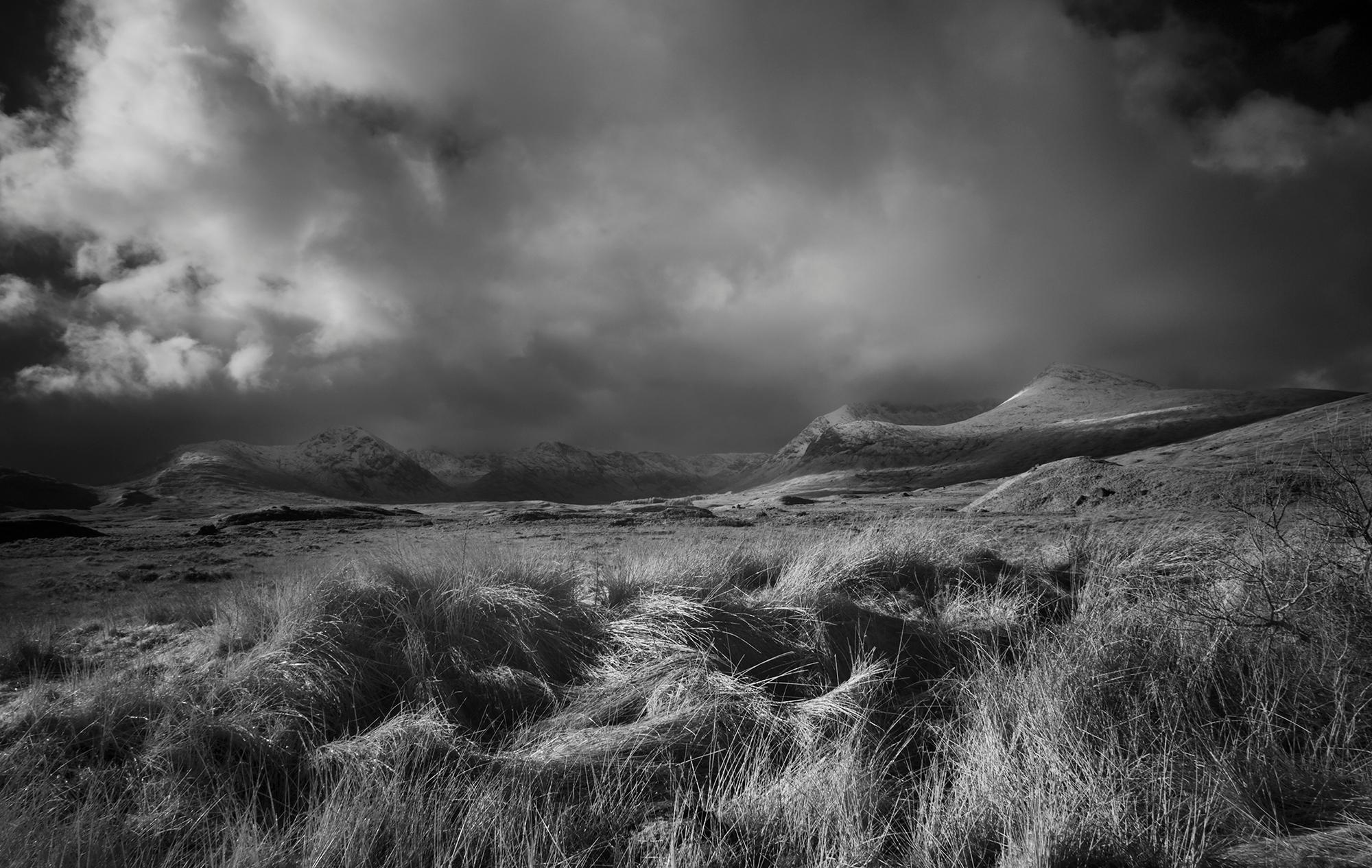 Ted French Landscape Photograph - Light on the Moor - 21st Century, Archival Pigment Print, B&W photography