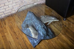 Robert Wyland Dolphin Experience Sculpture Art Furniture Coffee End Table