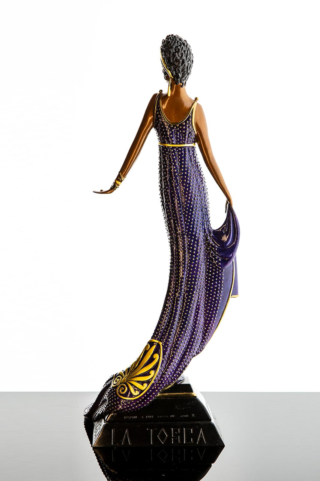Artist: Erte
Title: La Tosca
Medium: Bronze Sculpture
Dimensions: 19.75' x 8.5'' x 7''
Edition: of 500
Current Retail: $10,000
Year: 1989

Here is a gorgeous example of Erte's La Tosca.  In excelent condition this piece stands 19.75' inches tall. 