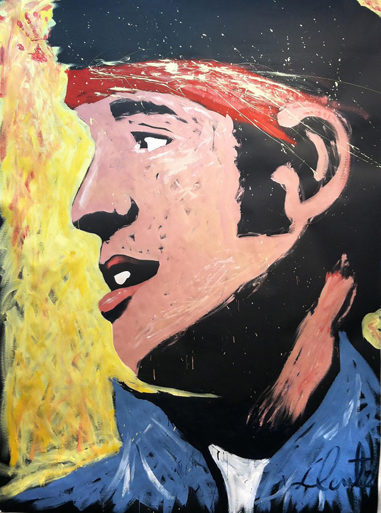 Artist: Denny Dent 
Medium: Original Oil Painting 
Title: Bruce Sprinsteen Size 53" x 72" 

The piece is spectacular in person.  
This is the best Bruce Springsteen Denny Dent we have ever come across.  Pictures do not do the piece justice.   The